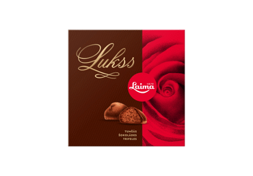 Konfekšu kaste LAIMA tumšās šokolādes trifeles 116g - 2