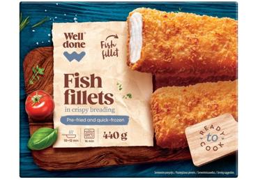 Saldēta zivs fileja rīvmaizē WELL DONE 440g