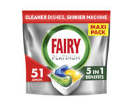 Trauku mazgāšanas kapsulas FAIRY Platinum Lemon 51gab.