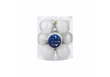 Ziemassvētklu eglīšu rotājumi stikla 12gb.6cm - 2