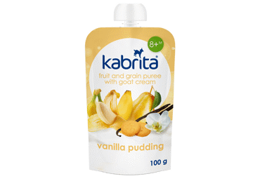 Pudiņš KABRITA augļu-vaniļas 8+ 100g