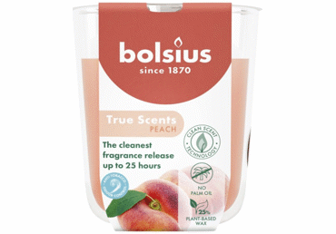 Aromātiska svece glāzē BOLSIUS Peach 10x8,5cm