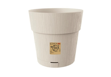 Puķu pods+paliktnis STEFANPLAST balts D15x15cm