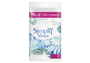 Vienreizējie skuvekļi GILLETTE VENUS Simply 2 6gab.