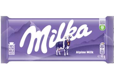 Piena šokolāde MILKA Alpu piena 90g
