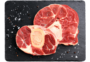 Liellopa stilbs ar kaulu WELL DONE fas. - 2