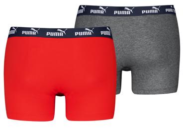 Vīriešu bokseršorti PUMA 2gab. sarkani pelēki M - 2