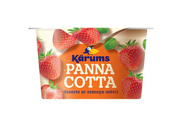Deserts KĀRUMS Panna Cotta zemeņu 140g - 2