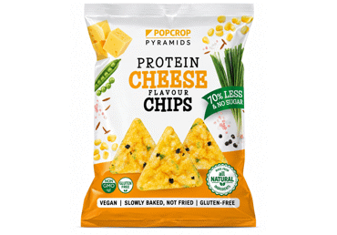 Proteīna čipsi siera garša POPCROP 60g