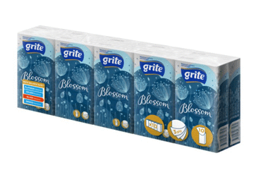 Kabatlakatiņi GRITE Blossom 3kārtas 10gab. - 2