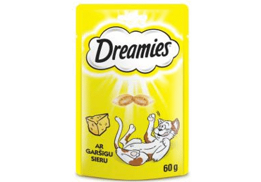 Gardums kaķiem DREAMIES ar sieru 60g - 1