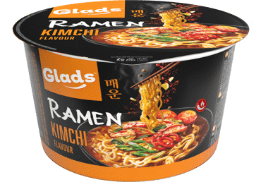 Ātri pagatavojamas nūdeles GLADS Ramen Kimchi 105g