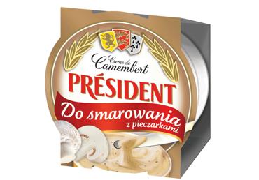 Kausētais siers PRESIDENT ar sēnēm 120g