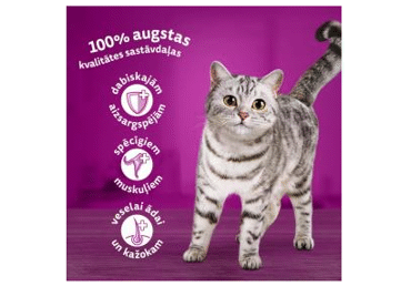 Konservēta  kaķu barība WHISKAS putnu gaļa 4x85g - 2