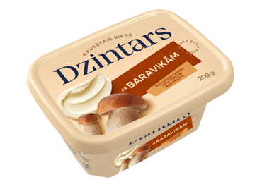Kausētais siers DZINTARS ar baravikām 200g - 2