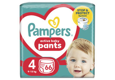 Autiņbiksītes PAMPERS Pants S4 9-15kg 66gab.