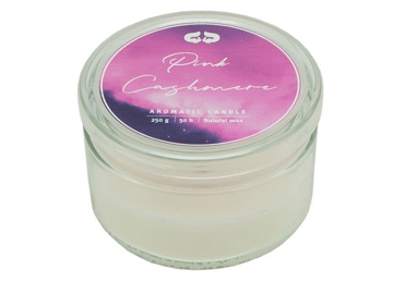 Aromātiska svece ar koka degli Pink cashmere
