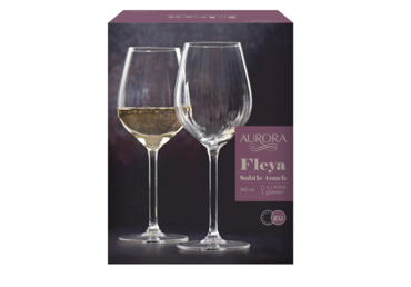 Vīna glāzes AURORA Fleya 4gab. 380ml