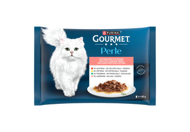 Kaķu kons.GOURMET PERLE l/l gaļa 4x85g
