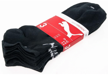 Sporta zeķes(Sneaker)PUMA 3pāri 39/42 melnas