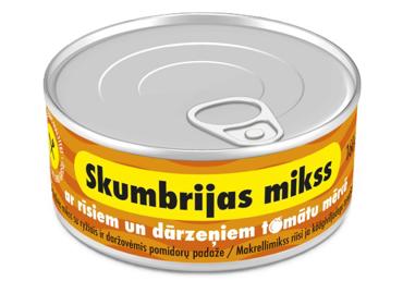 Makreles Mix ar rīsiem un dārzeņiem tomātu mērcē KAIJA 160g