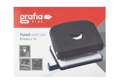 Caurumotājs ar lineālu GRAFIA PLUS