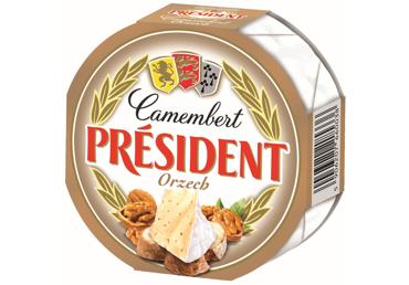 Siers Camembert PRESIDENT ar riekstiem 120g