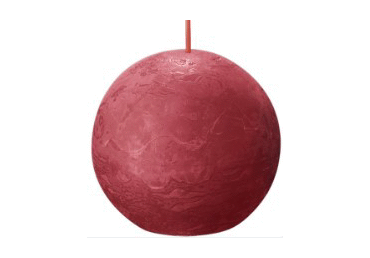 Svece SHINE DELICATE RED 8x8x7cm apaļa