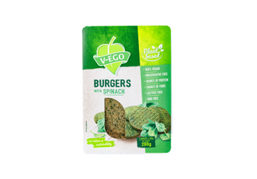 Vegānu burgeri ar spinātiem V-EGO 200g - 2