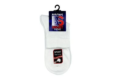 Vīriešu sporta zeķes BISOKS 12434 baltas 43-46