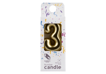 Dzimšanas dienas svece 3 ELEMENTS SENSE 2krāsas  - 2