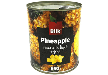 Ananasu gabaliņi sīrupā BLIK 850g