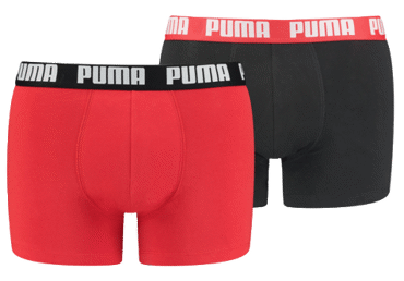 Vīriešu bokseršorti PUMA S 2gab. melni/sarkani