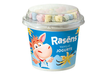 Jogurts RASĒNS vaniļas ar zefīriem 110g