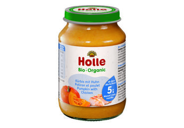 BIO biezenis ķirbju ar vistas gaļu HOLLE 190g