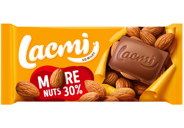 Piena šokolāde LACMI ar veselam mandelēm 90g - 2