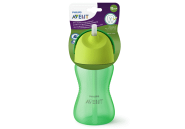 Krūzīte ar salmiņu 12+ zēniem AVENT 300ml