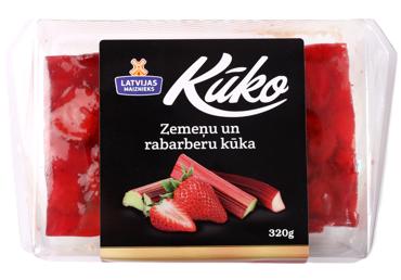 Kūka zemeņu-rabarberu KŪKO 320g