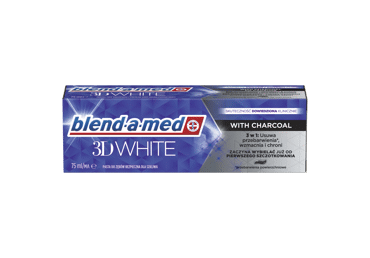 Zobu pasta BAM 3D White Charcoal 75ml