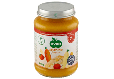 Biezenis OVKO dārzeņi ar lasi 7+ 190g