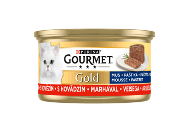 Kaķu konservi GOURMET GOLD pastēte- liellopa 85g - 2