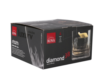 Glāzes RONA Diamond 4gab.380ml - 1