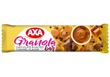 Graudaugu batoniņš ar šokolādi un sāļo karameli AXA 30g