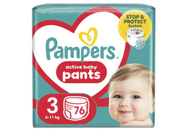 Autiņbiksītes PAMPERS Pants S3 6-11kg 76gab.