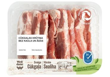Cūkgaļas krūtiņa šķēlēs bez antibiotikām WELL DONE 400g