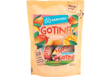 Piena konfektes Gotiņa ar mango SKRĪVERU 250g
