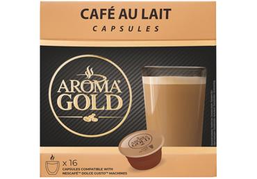 Kafijas kapsulas AROMA GOLD Cafe Au Lait 160g