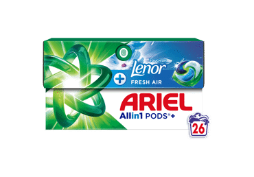 Veļas mazgāšanas kapsulas ARIEL Fresh Air 26gb - 1