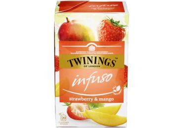 Augļu tēja TWININGS zemeņu un mango 20x2g