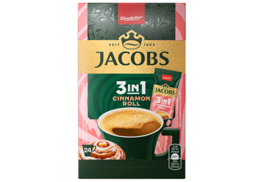 Šķīstošās kafijas dzēriens JACOBS 3in1 Cinamon 24x11,2g - 1